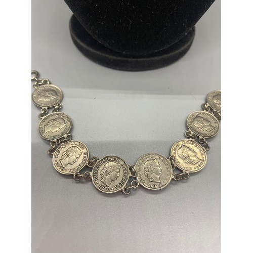 186 - coin necklace & bracelet