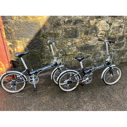 448 - pair of folding bikes (chains are needing oiled as they have seized)