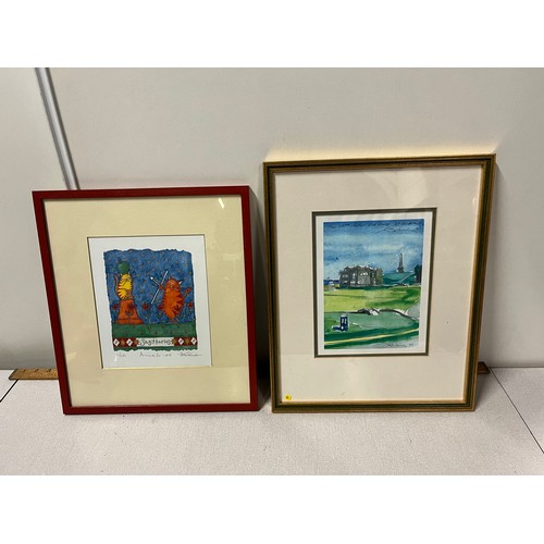 128 - 2 Limited Edition Prints - One St Andrews 18th Hole & A Helen Rhodes