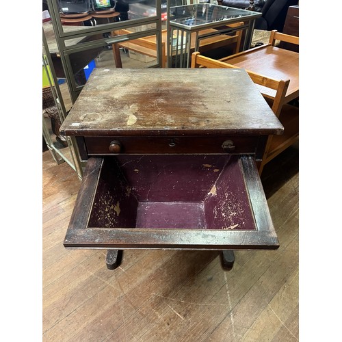 512 - Antique sewing table with pull out storage.