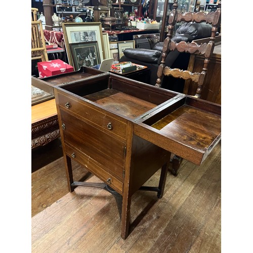 513 - Georgian mahogany night/wash stand