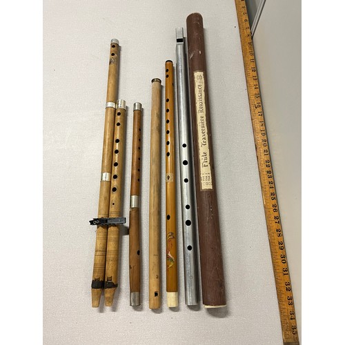 517 - Selection of flutes to include middle eastern & tin whistle etc.