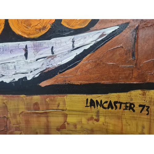 152 - Mid century oil painting signed Lancaster 73 
90cm x 60cm