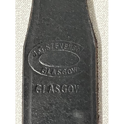 26 - Leather tawse J.G Stevenson.