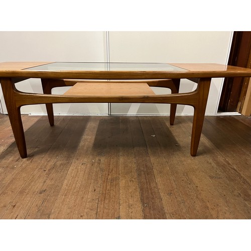 28 - G-Plan teak & glass Fresco coffee table.