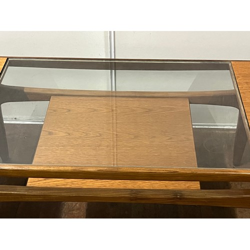 28 - G-Plan teak & glass Fresco coffee table.