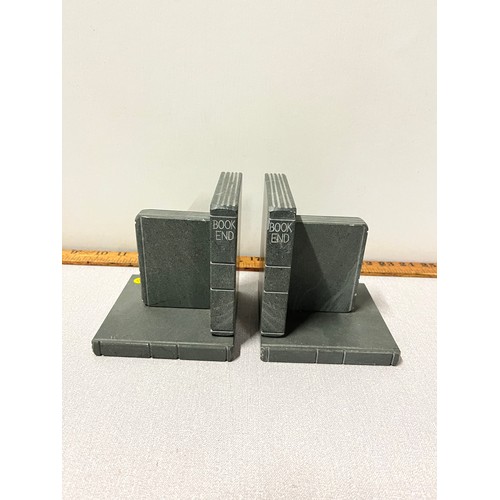 143 - a pair of slate bookends