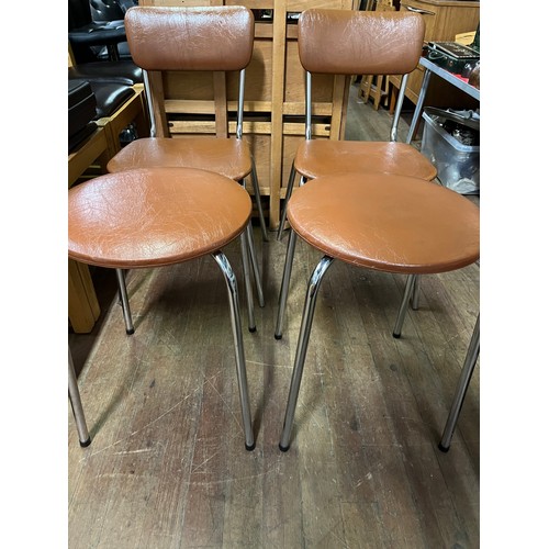 214 - 2 mid century chairs & 2 stools by keron