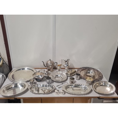 231 - Large selection of plated ware to include WM Rogers, Paul Revere & Gotham.