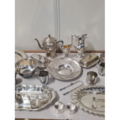 231 - Large selection of plated ware to include WM Rogers, Paul Revere & Gotham.