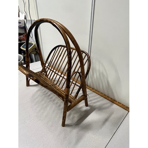 506 - vintage bamboo magazine rack