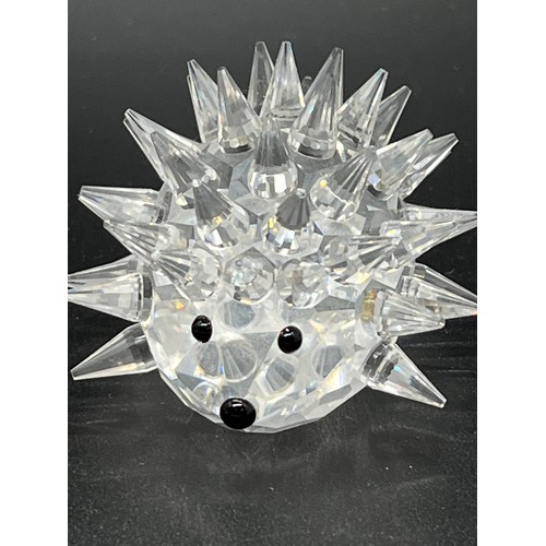 512 - 4 Swarovski animals to include Owl, Mouse, Hedgehog & swan to include 1 box.