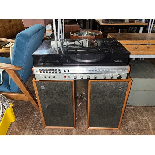 530 - vintage national panasonic  music centre with pair of dynatron speakers