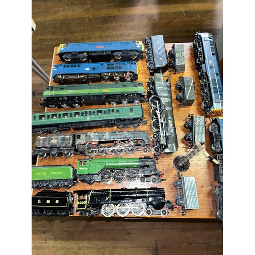 4 - Large number of mainly Triang, Hornby engines collection comprising 33 items to also include some ca... 