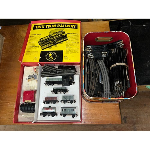 55 - Original boxed Trix Twin railway set with track & accessories.