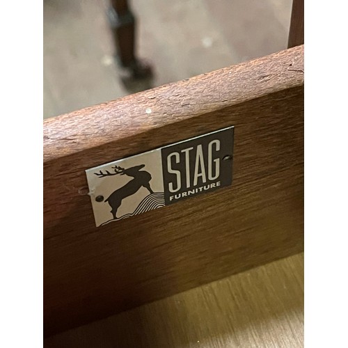 407 - Mid century Stag four drawer bedside cabinet