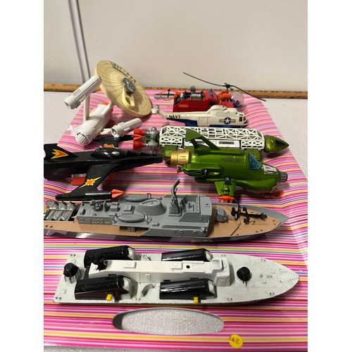 6 - section of diecast dinky vehicles to include u.s.s enterprise etc