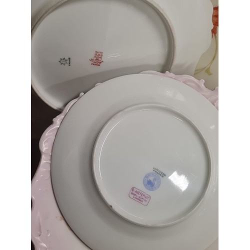 400 - Box of Limoges elite bawo dotter plates & tazzas (some AF)