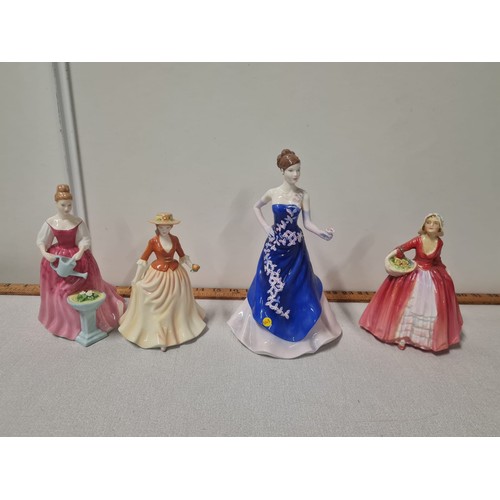 151 - 4 Royal Doulton figurines to include 'Janet', 'Autumn Stroll' 'Alexandra' & 'Happy Birthday 2006'