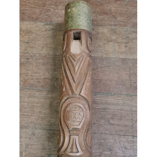 21 - Highly carved Slovakian Fujara Flute made by Tibor Koblíček from Turicky
174cm l