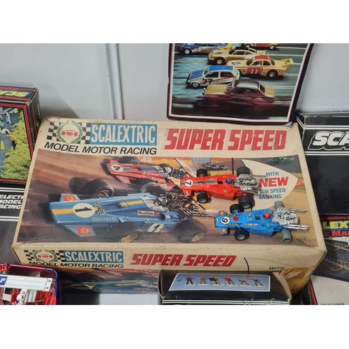 153 - Large collection of Scalextric to include Super speed model motor racing, track, vintage cars etc.