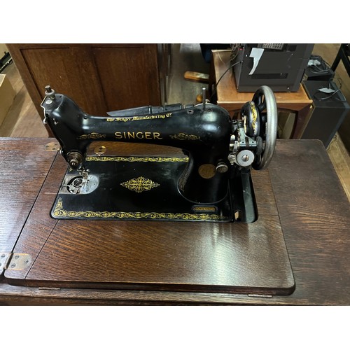 104 - Vintage singer treadle sewing machine (untested)