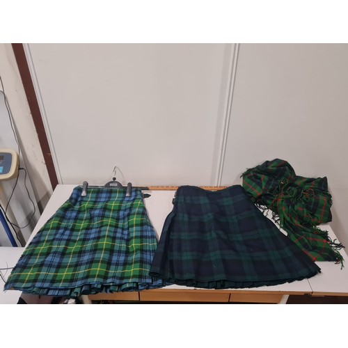 211 - 2 Scottish kilts & plaid.