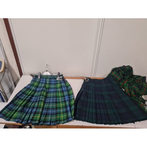 211 - 2 Scottish kilts & plaid.