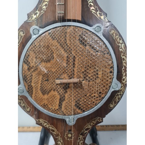 213 - Hand made banjo made from a barometer.