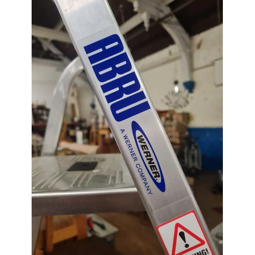 454 - Abru aluminium folding ladders.