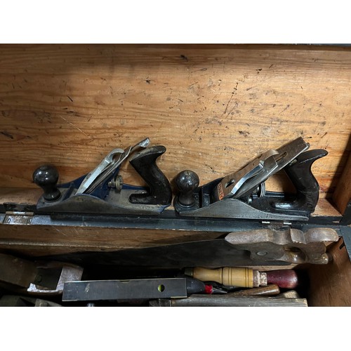 279 - old joiners toolbox & tools to include stanley planes etc