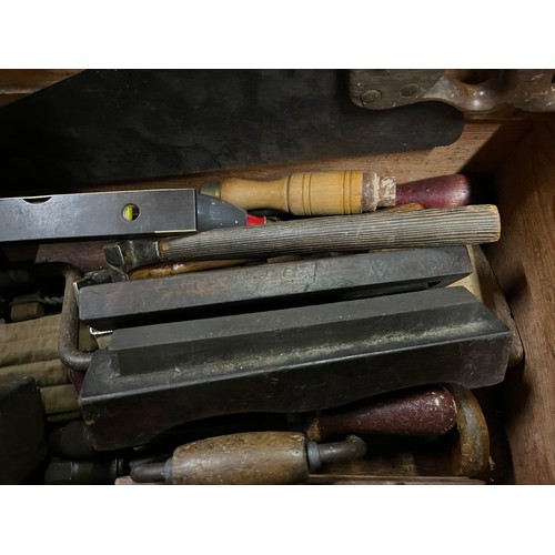 279 - old joiners toolbox & tools to include stanley planes etc