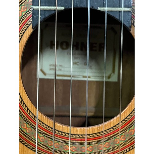 216 - Vintage Hohner acoustic guitar model HC-06 along with Music Alley junior classical acouostic guitar ... 