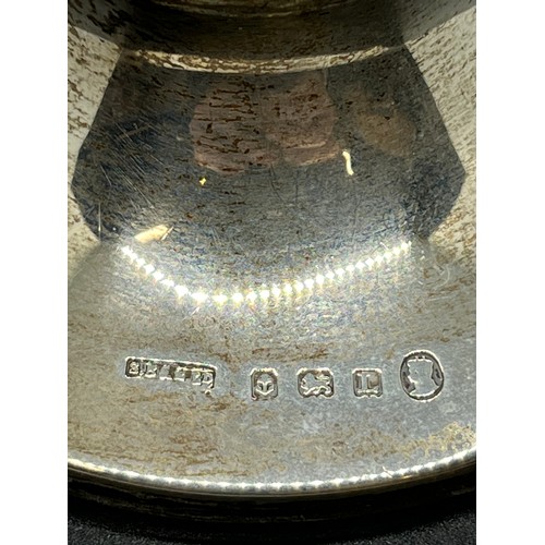 31 - hallmarked silver ink well with insert