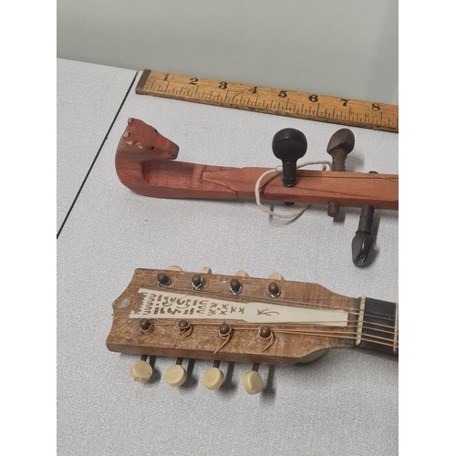 44 - selection of vintage musical instruments to include 8 string mandolin  ect