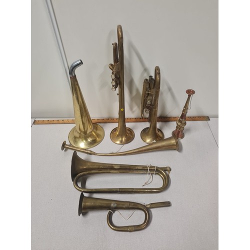 45 - selection of brass instruments as found