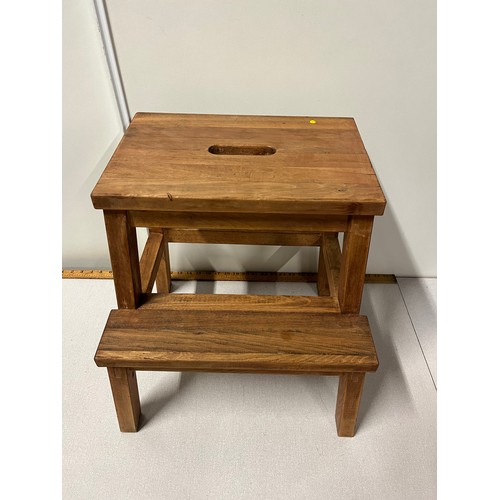 114 - solid wood multi function step stool