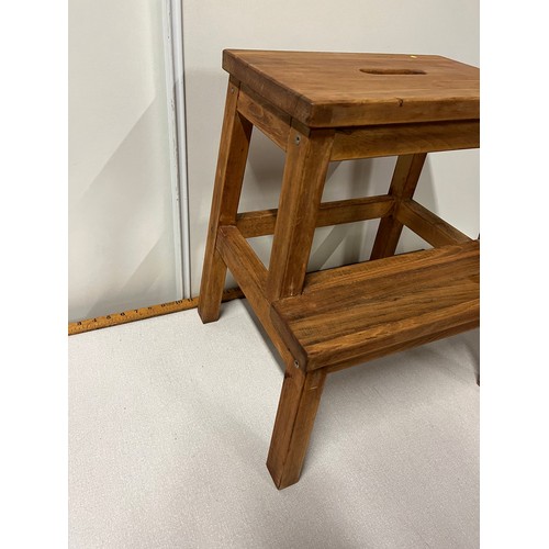 114 - solid wood multi function step stool