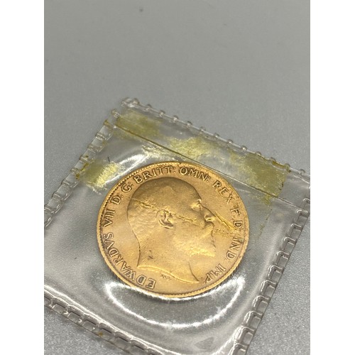 326 - 22ct gold 1906 half sovereign