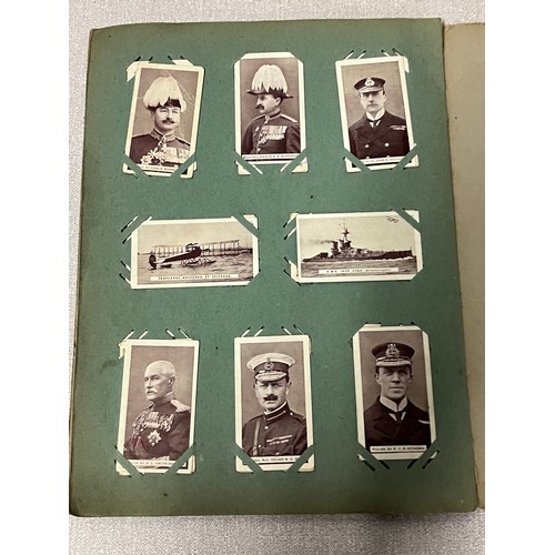 76 - Pre 2nd world war military cigarette card album to include soldiers & scenes, 126 total to include V... 