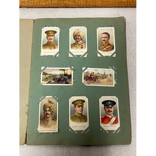 76 - Pre 2nd world war military cigarette card album to include soldiers & scenes, 126 total to include V... 