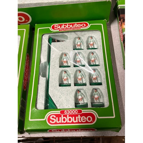 95 - A Collection of boxed vintage Subbuteo football collectables, includes club edition set, three vinta... 