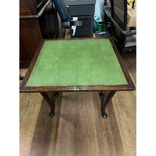 119 - Antique mahogany card table on Queen Anne legs.