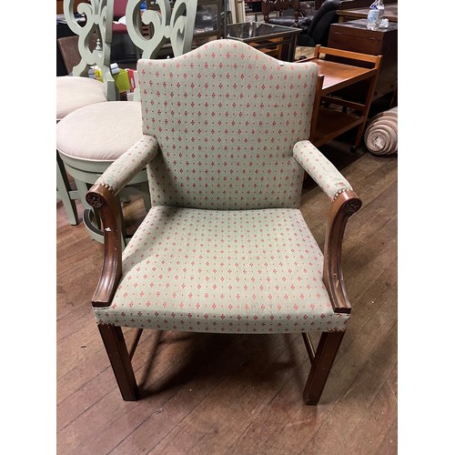 193 - Gainsborough mahogany framed open armchair.