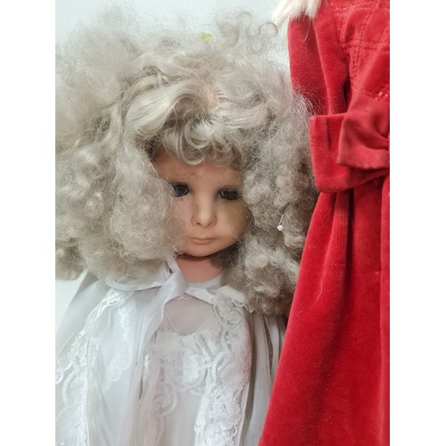 350 - Selection of large vintage dolls.