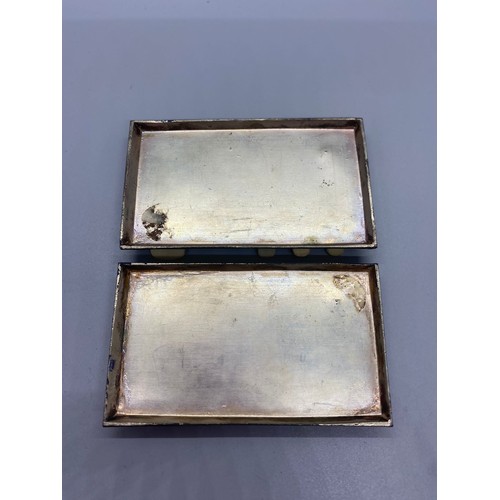 1 - Pair of Antique Japanese meiji period shibayama mixed metal whist/bezique counters in original boxes... 