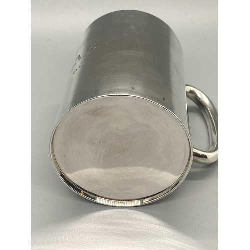 6 - solid silver hallmarked cup 14th dec 1952 with scroll design
107g