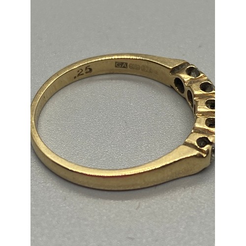 160 - 9ct gold & diamond band ring