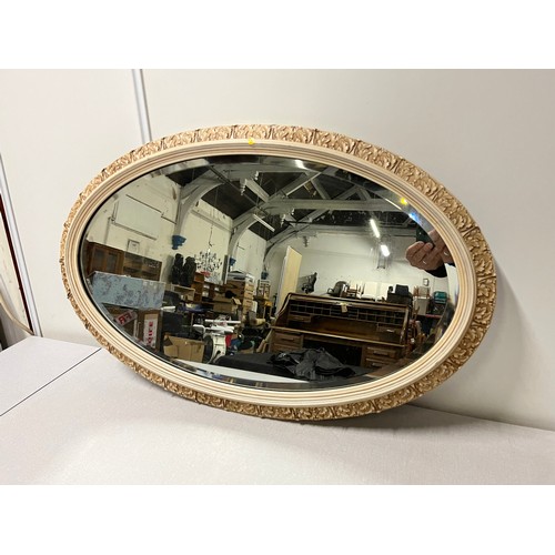 14 - large oval ornate carved wall mirror
73cm l