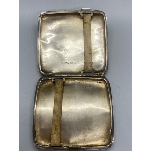 205 - Vintage hallmarked silver cigarette case. 81.93g